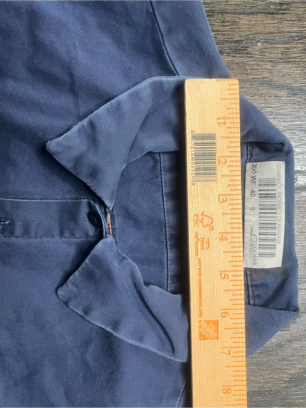 Aramark 1XLL Thrashed Work Shirt Reflective Mechanic Distressed Workwear - Picture 11 of 12